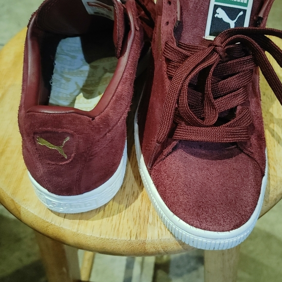 Puma Burgundy Suede Sneakers - Picture 9 of 16